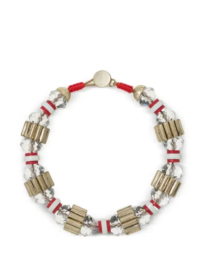 Roxanne Assoulin The Crimp Beaded Bracelet In Red