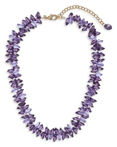 Roxanne Assoulin Cubic Cluster Necklace In Purple