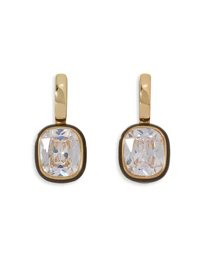 Roxanne Assoulin The Cubic Cushion Drop Earrings In Transparent