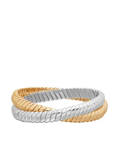 Roxanne Assoulin The Double Cobra Bracelet In Silver