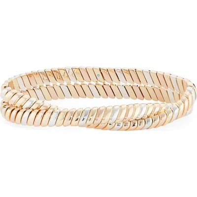 Roxanne Assoulin The Double Cobra Stretch Bracelet In Gold