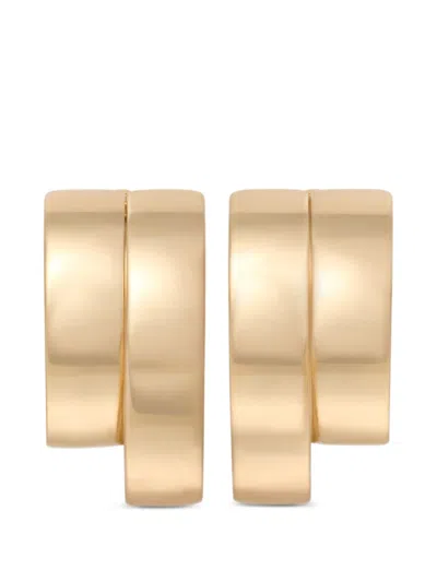Roxanne Assoulin The Double Up Oval Hoop Earrings In Gold