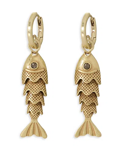 Roxanne Assoulin The Fish Drop Earrings In Gold