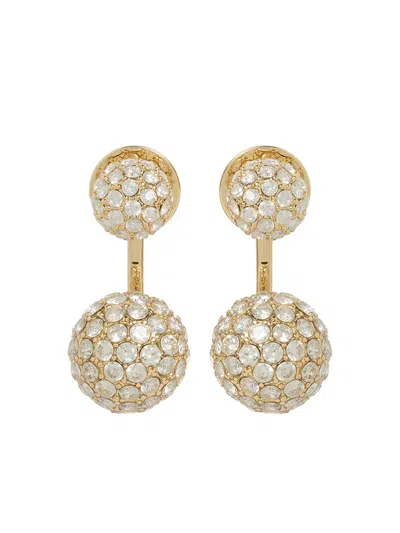 Roxanne Assoulin The Floating Pavé Ball Earrings In Gold