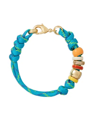 Roxanne Assoulin The Happy Cord Bead-embellished Bracelet In Blue