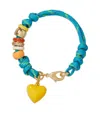 Roxanne Assoulin The Happy Cord Beaded-charm Bracelet In Blue