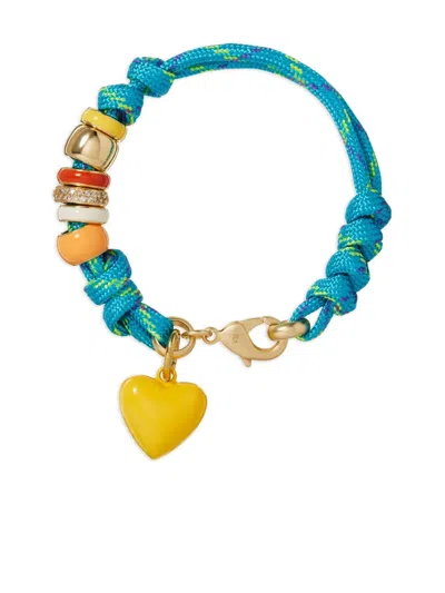 Roxanne Assoulin The Happy Cord Beaded-charm Bracelet In Blue
