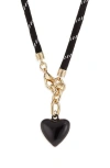 Roxanne Assoulin The Happy Cord Charm Necklace In Black