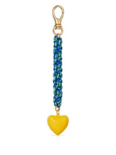 Roxanne Assoulin The Happy Cord Heart Bag Charm In Blue