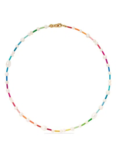 Roxanne Assoulin The Happy Pearl Necklace In Blue