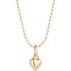 Roxanne Assoulin The Itsy Bitsy Puffy Heart Ball Chain Necklace In Brown