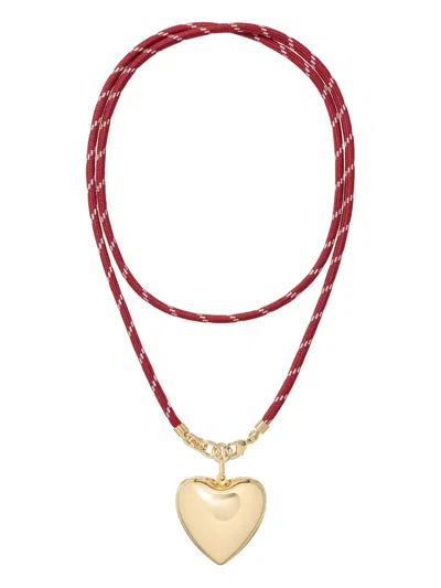 Roxanne Assoulin The Long Happy Cord Charm Necklace In Red