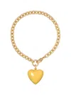 Roxanne Assoulin The Mini Puffy Heart Bracelet In Gold