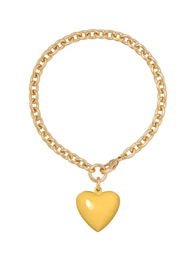 Roxanne Assoulin The Mini Puffy Heart Bracelet In Gold