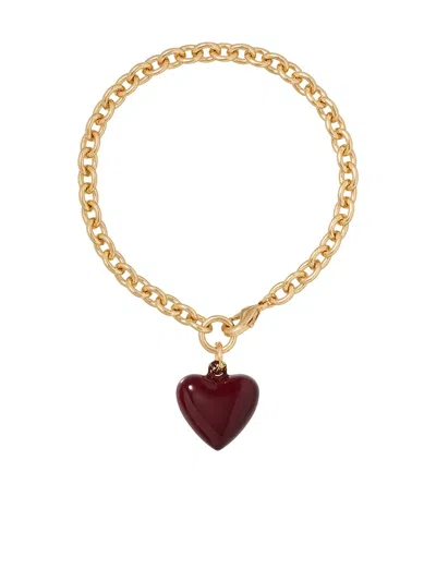 Roxanne Assoulin The Mini Puffy Heart-charm Bracelet In Gold