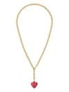 Roxanne Assoulin The Mini Puffy Heart-charm Necklace In Gold