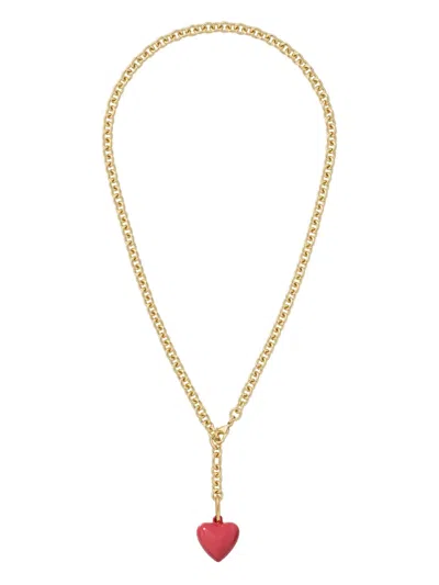 Roxanne Assoulin The Mini Puffy Heart-charm Necklace In Gold