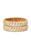 Roxanne Assoulin The Pavé Large Cobra Bracelets In Gold