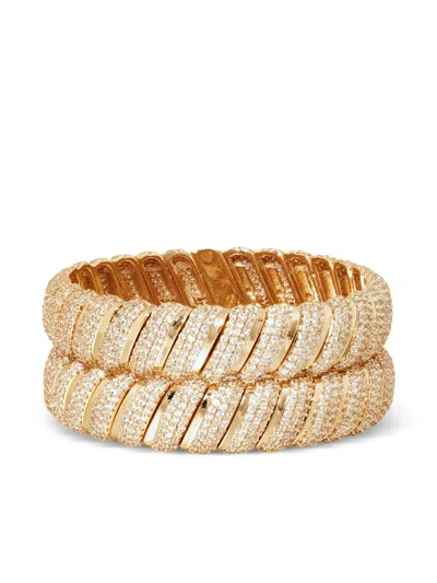 Roxanne Assoulin The Pavé Large Cobra Bracelets In Gold