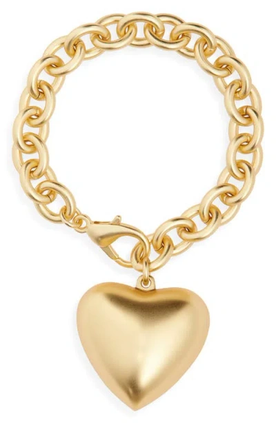 Roxanne Assoulin The Puffy Heart Chain Necklace In Gold