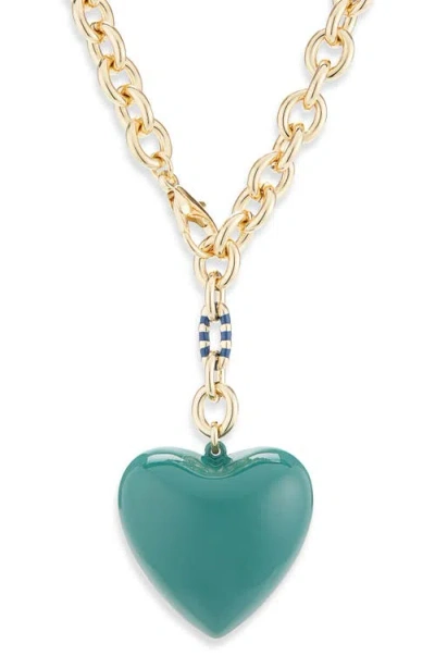 Roxanne Assoulin The Puffy Heart Necklace In Blue