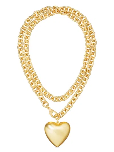 Roxanne Assoulin The Mini Puffy Heart Gold-tone Necklace