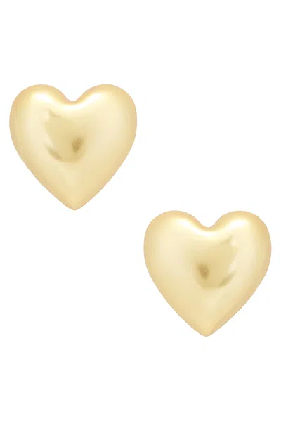 Roxanne Assoulin The Puffy Heart Stud Earrings In Gold