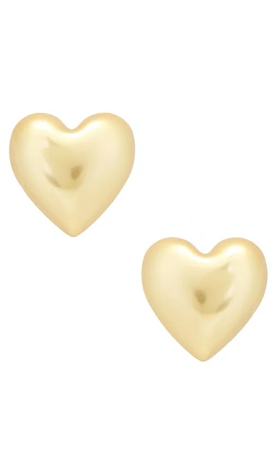 Roxanne Assoulin The Puffy Heart Stud Earrings In Gold