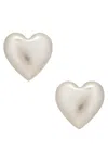 Roxanne Assoulin The Puffy Heart Stud Earrings In Silver