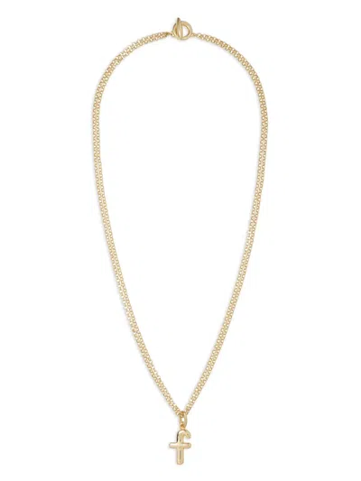 Roxanne Assoulin The Puffy Initial Necklace In 金色