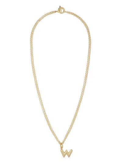 Roxanne Assoulin The Puffy Initial Necklace In Gold