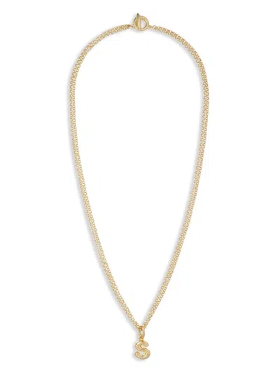 Roxanne Assoulin The Puffy Initial Pendant Necklace In Gold S