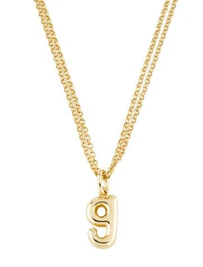 Pre-owned Roxanne Assoulin The Puffy Initial Pendant Necklace, 26.25" In Multi