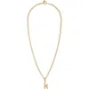 Roxanne Assoulin The Puffy Initial Pendant Necklace In Gold K