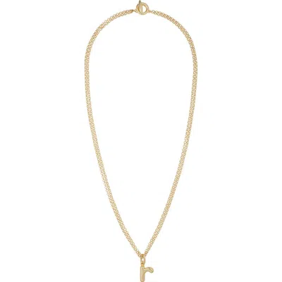 Roxanne Assoulin The Puffy Initial Pendant Necklace In Gold R
