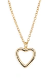 Roxanne Assoulin The Puffy Open Heart Necklace In Gold