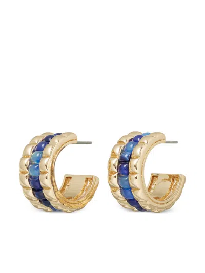 Roxanne Assoulin The Puffy Stud Hoop Earrings In Gold