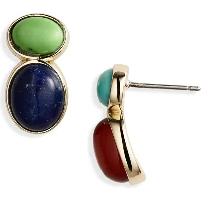 Roxanne Assoulin The Semiprecious Stone Drop Earrings In Gold