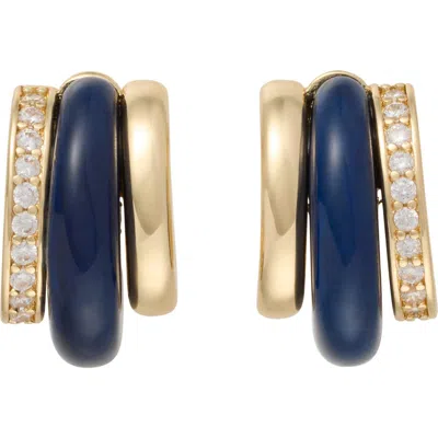 Roxanne Assoulin The Stone Huggie Hoop Earrings In Gold