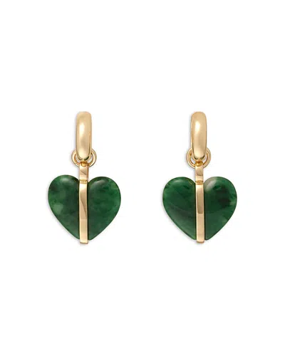 Roxanne Assoulin The Stone Mini Heart Earrings In Green