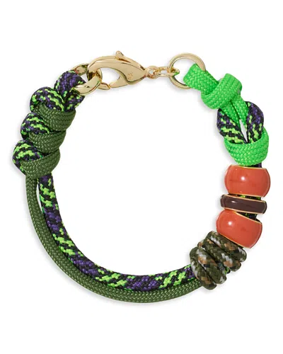 Roxanne Assoulin The Super Size Happy Cord Bracelet In Green