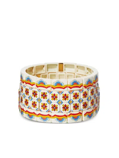 Roxanne Assoulin The Terrazzo Bracelets (set Of Three) In White