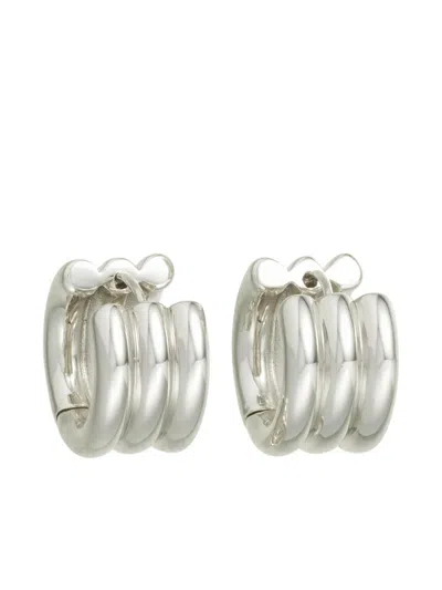 Roxanne Assoulin The Triple Tube Huggie Earrings In Metallic