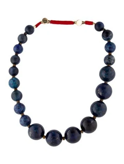 Pre-owned Roxanne Assoulin The Very Big Bead Collar Necklace, 18" In Red