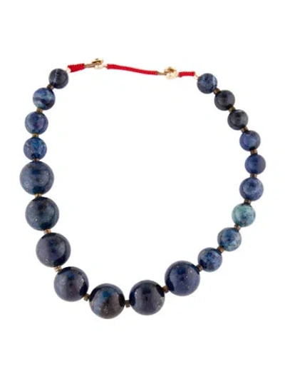 Pre-owned Roxanne Assoulin The Very Big Bead Stone Collar Necklace, 17.75" In Multi