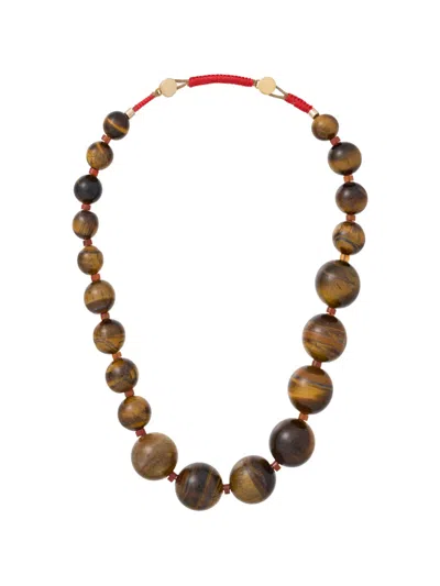 Roxanne Assoulin The Very Big Bead Stone Necklace In Brown