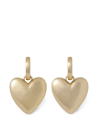 Roxanne Assoulin Token Heart Drop-design Earrings In Gold