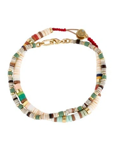 Pre-owned Roxanne Assoulin Tranquility Shell Beaded Bracelet Set