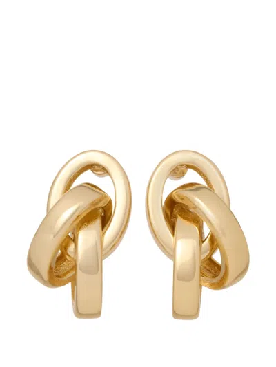 Roxanne Assoulin Triple Link Earrings In Gold