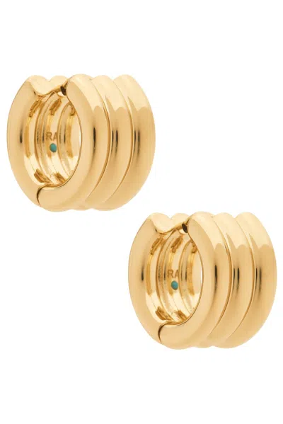 Roxanne Assoulin Triple Tube Huggie Earrings In Gold